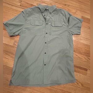 Field & Stream Green Casual Button Down Shirt
